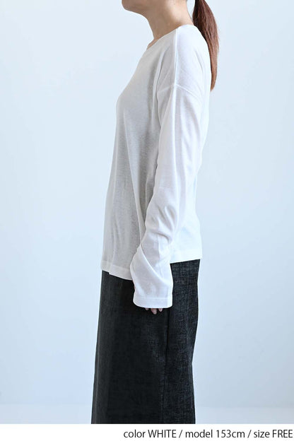 やわらかストレッチ長袖指穴Tee
