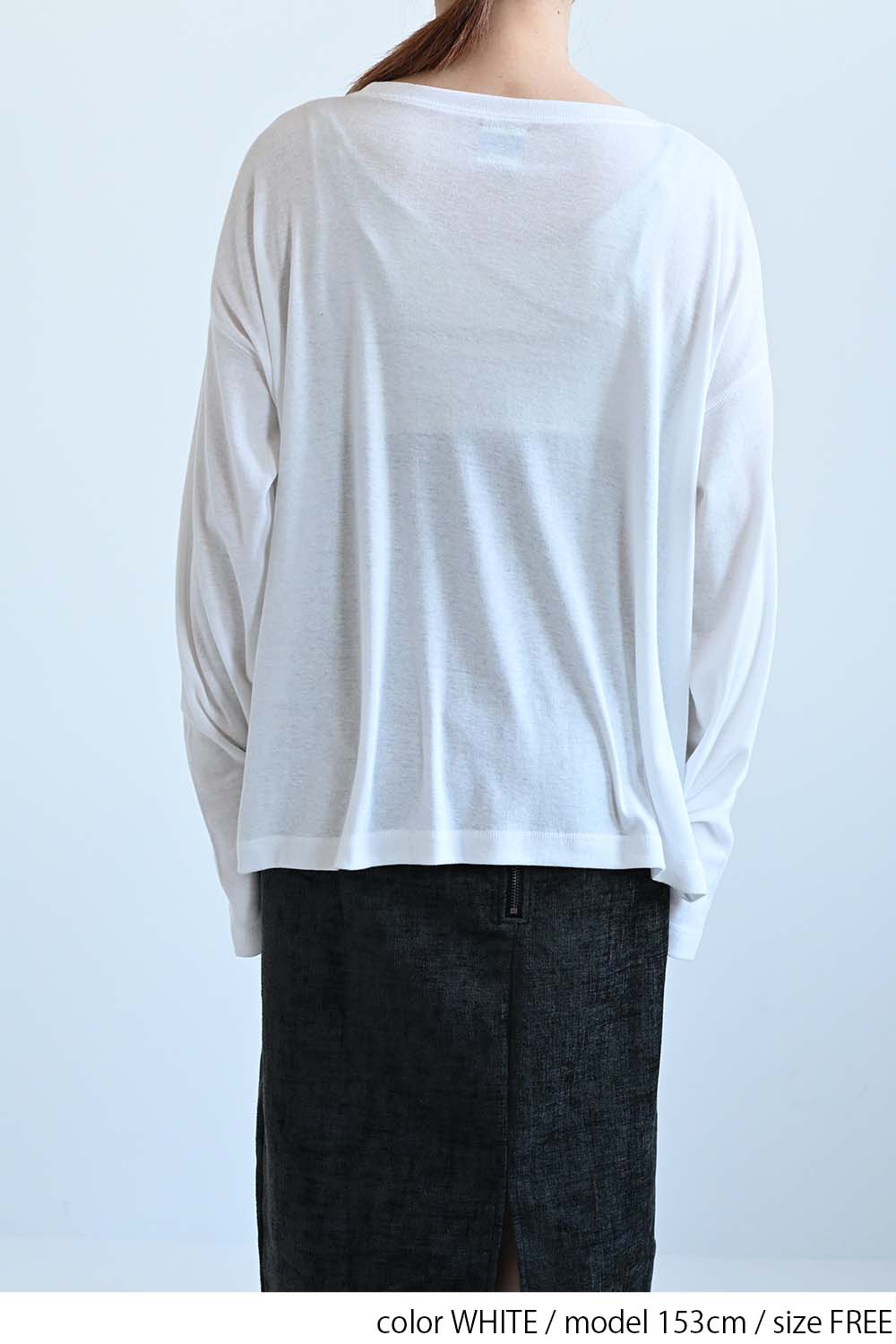 やわらかストレッチ長袖指穴Tee