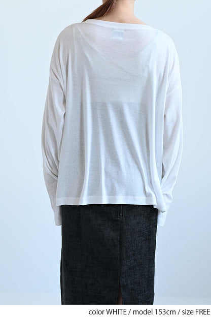 やわらかストレッチ長袖指穴Tee