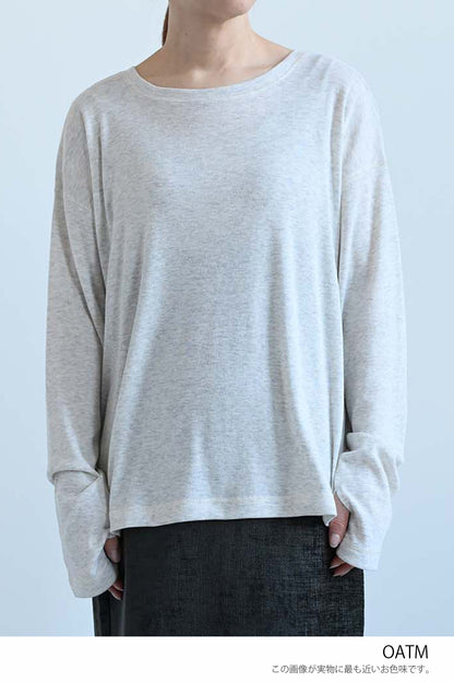 やわらかストレッチ長袖指穴Tee