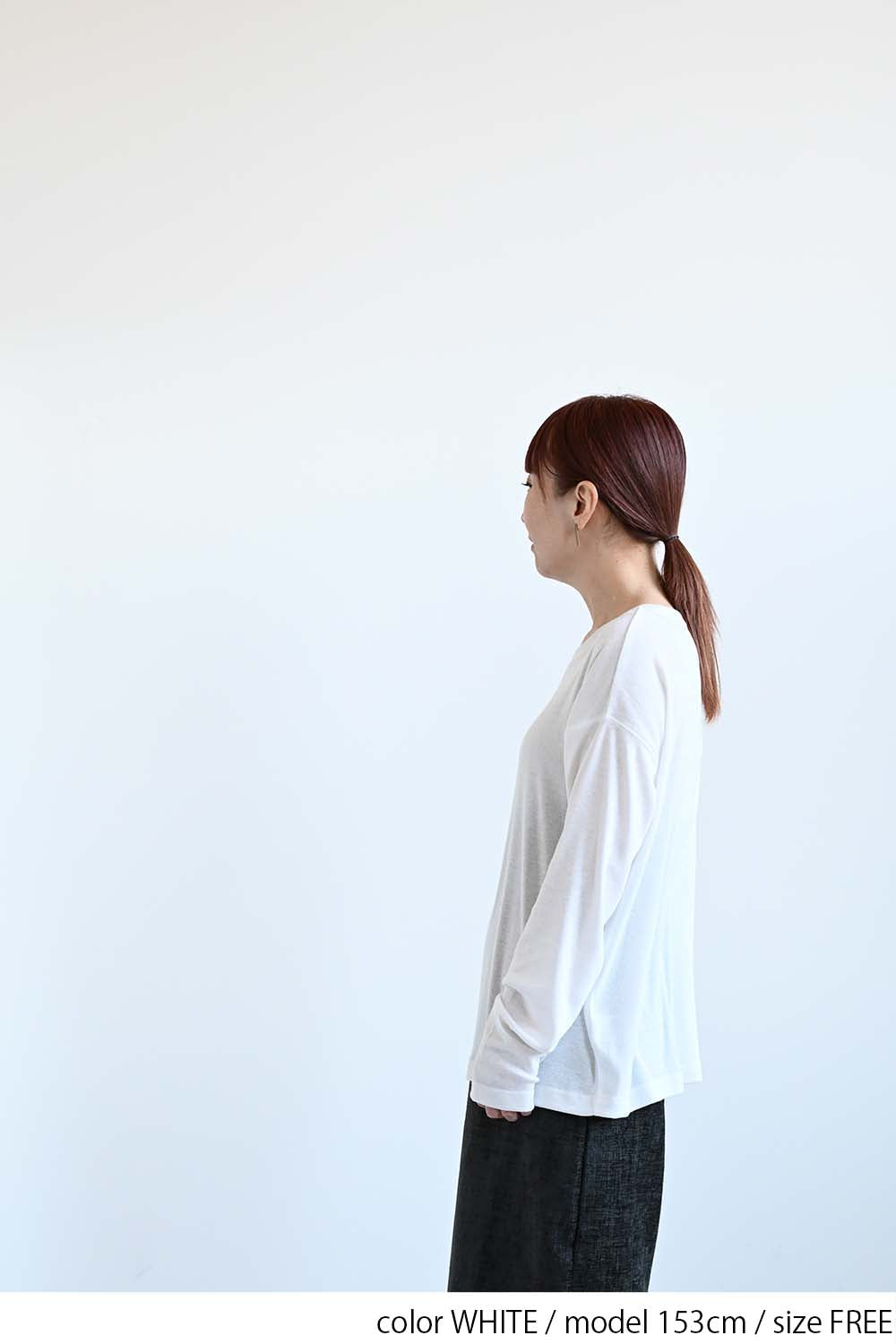 やわらかストレッチ長袖指穴Tee