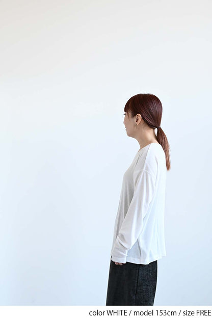 やわらかストレッチ長袖指穴Tee
