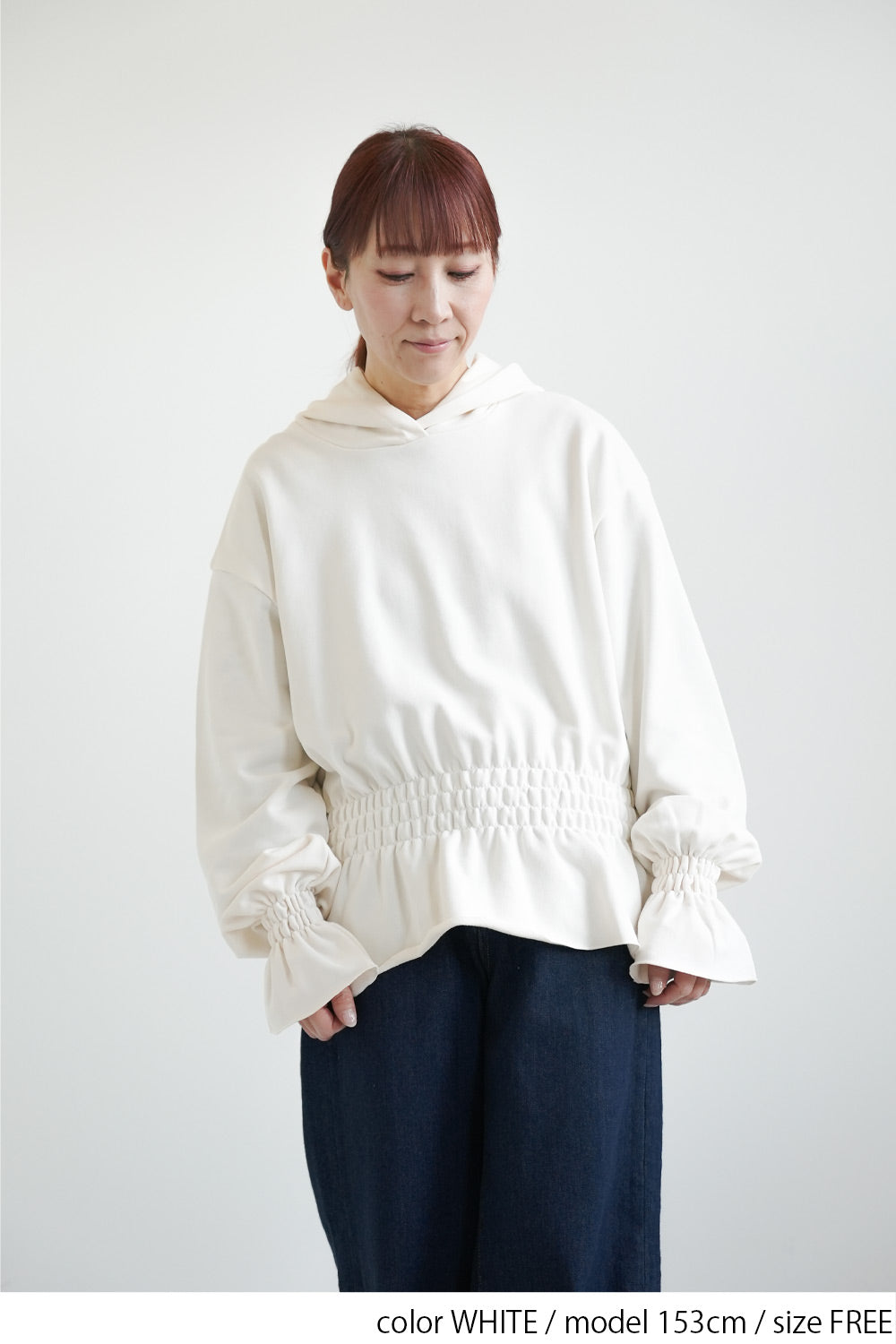 ≪SALE≫Hem & Cuff Ruffle Gathered Pullover