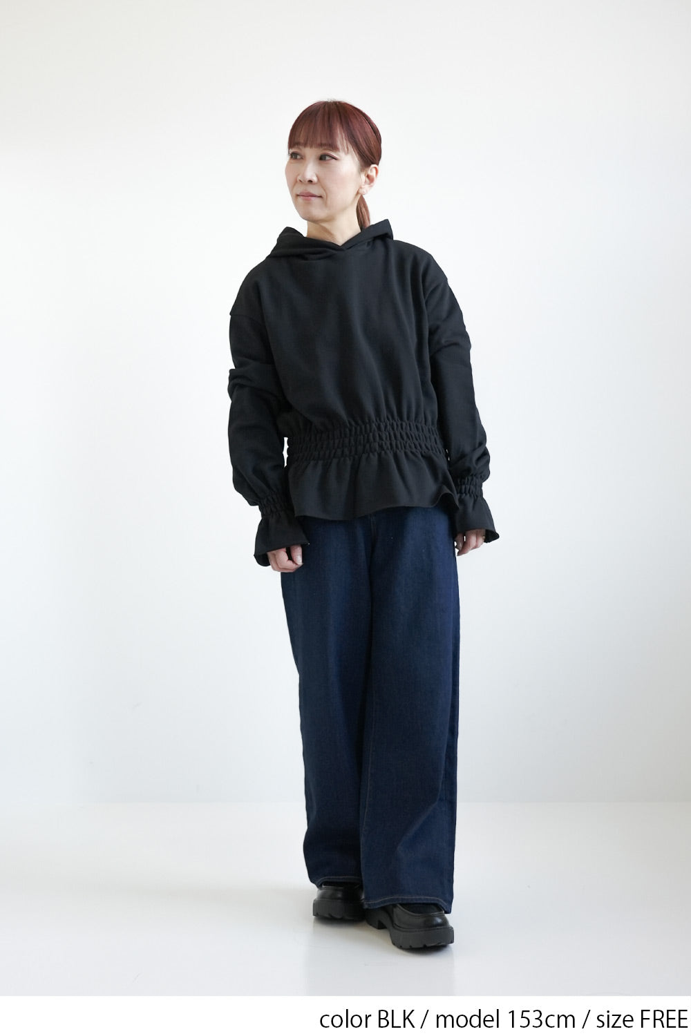 ≪SALE≫Hem & Cuff Ruffle Gathered Pullover