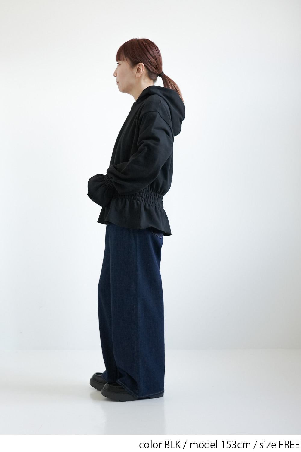 ≪SALE≫Hem & Cuff Ruffle Gathered Pullover