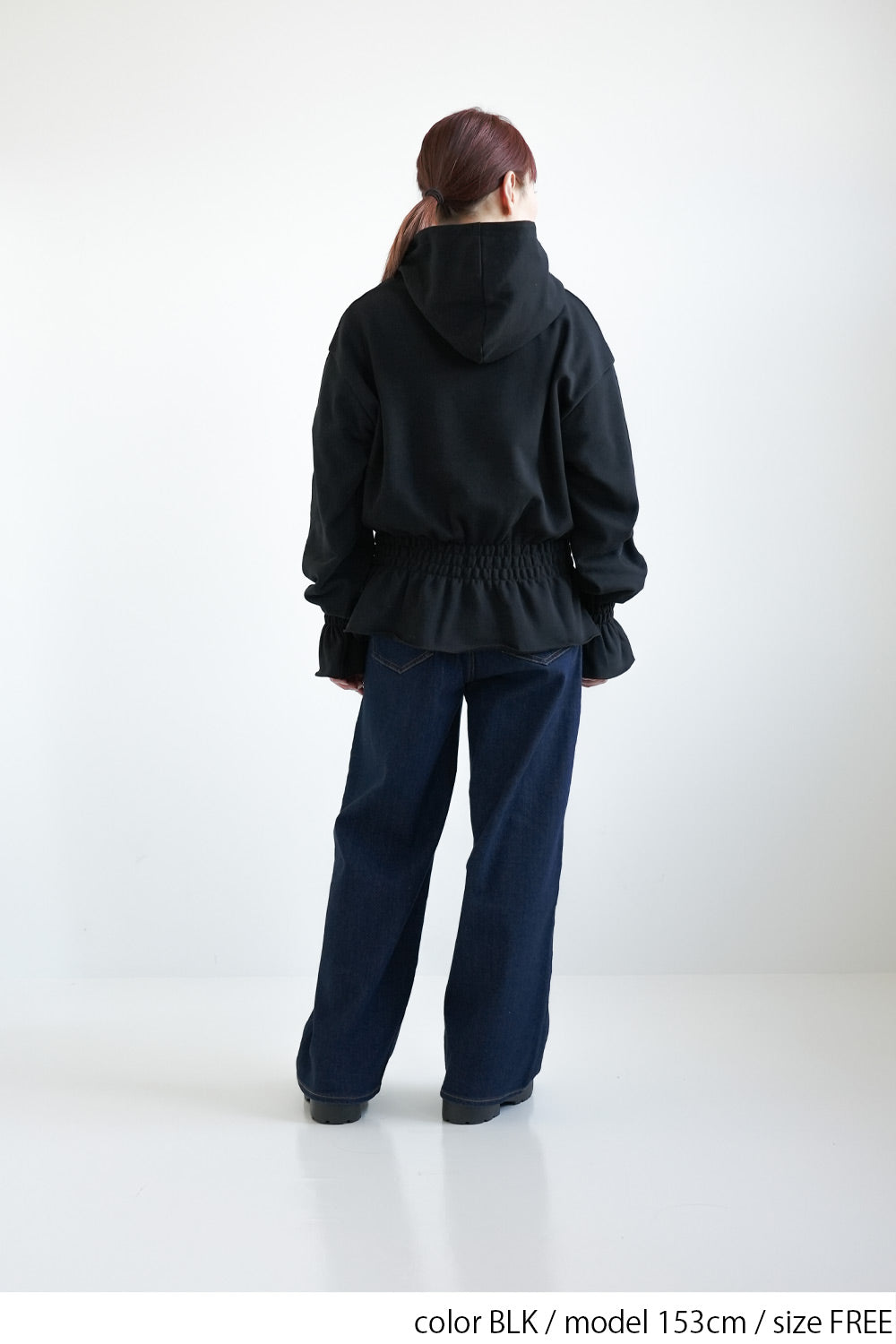 ≪SALE≫Hem & Cuff Ruffle Gathered Pullover