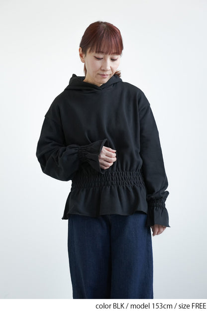 ≪SALE≫Hem & Cuff Ruffle Gathered Pullover
