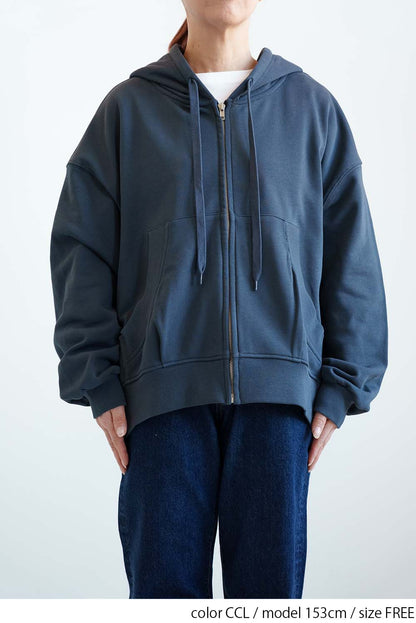 裏毛ビッグシルエットパーカー