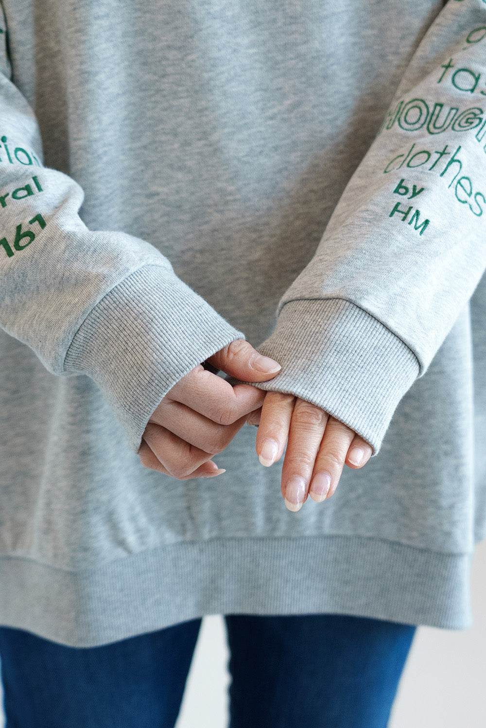袖刺繍裏毛チュニック