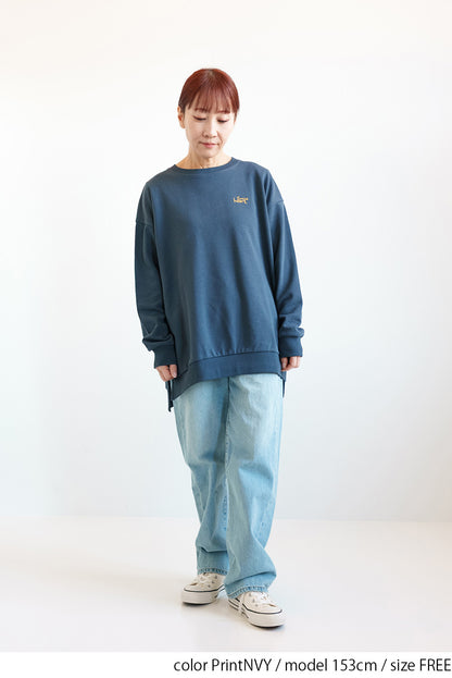 Vertical Embroidered Heart Fleece Tunic