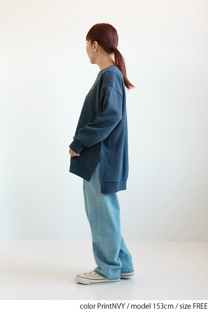 Vertical Embroidered Heart Fleece Tunic