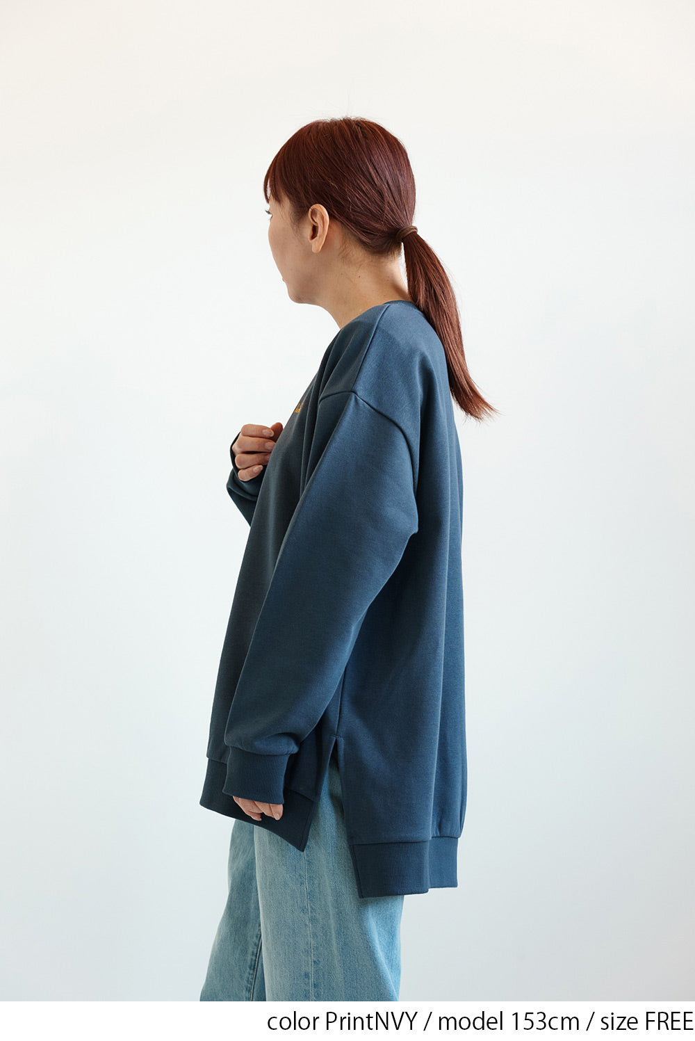 タテ刺繍ハート裏毛チュニック – HEART MARKET