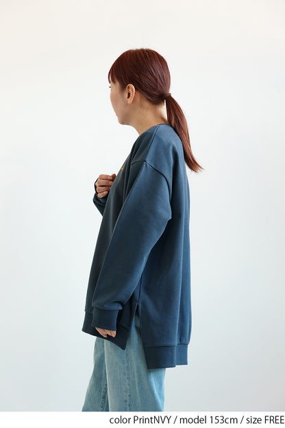 Vertical Embroidered Heart Fleece Tunic