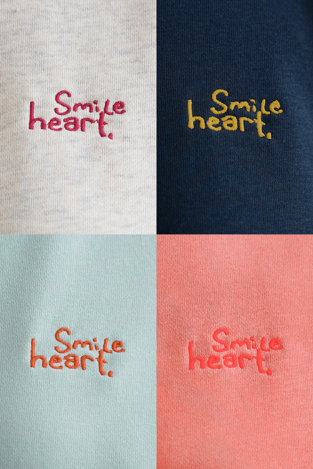 タテ刺繍ハート裏毛チュニック