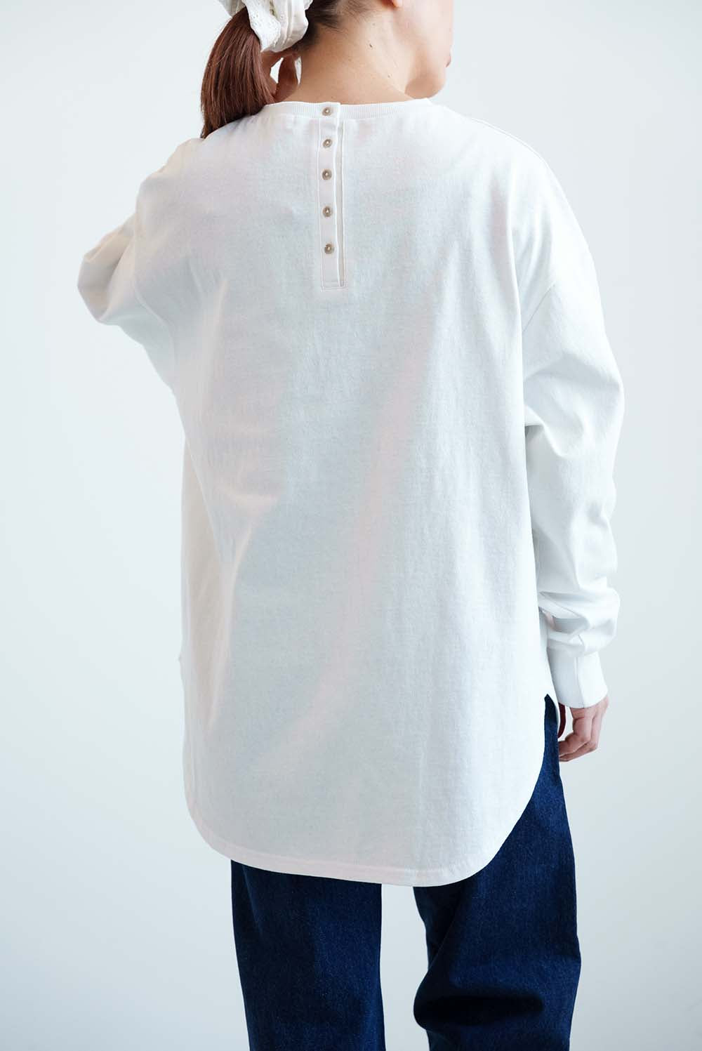 後ろヘンリー裾ラウンドチュニック – HEART MARKET