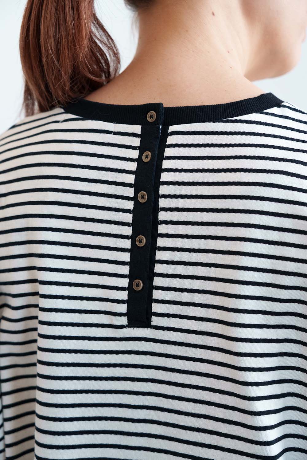 Back Henley Rounded Hem Tunic