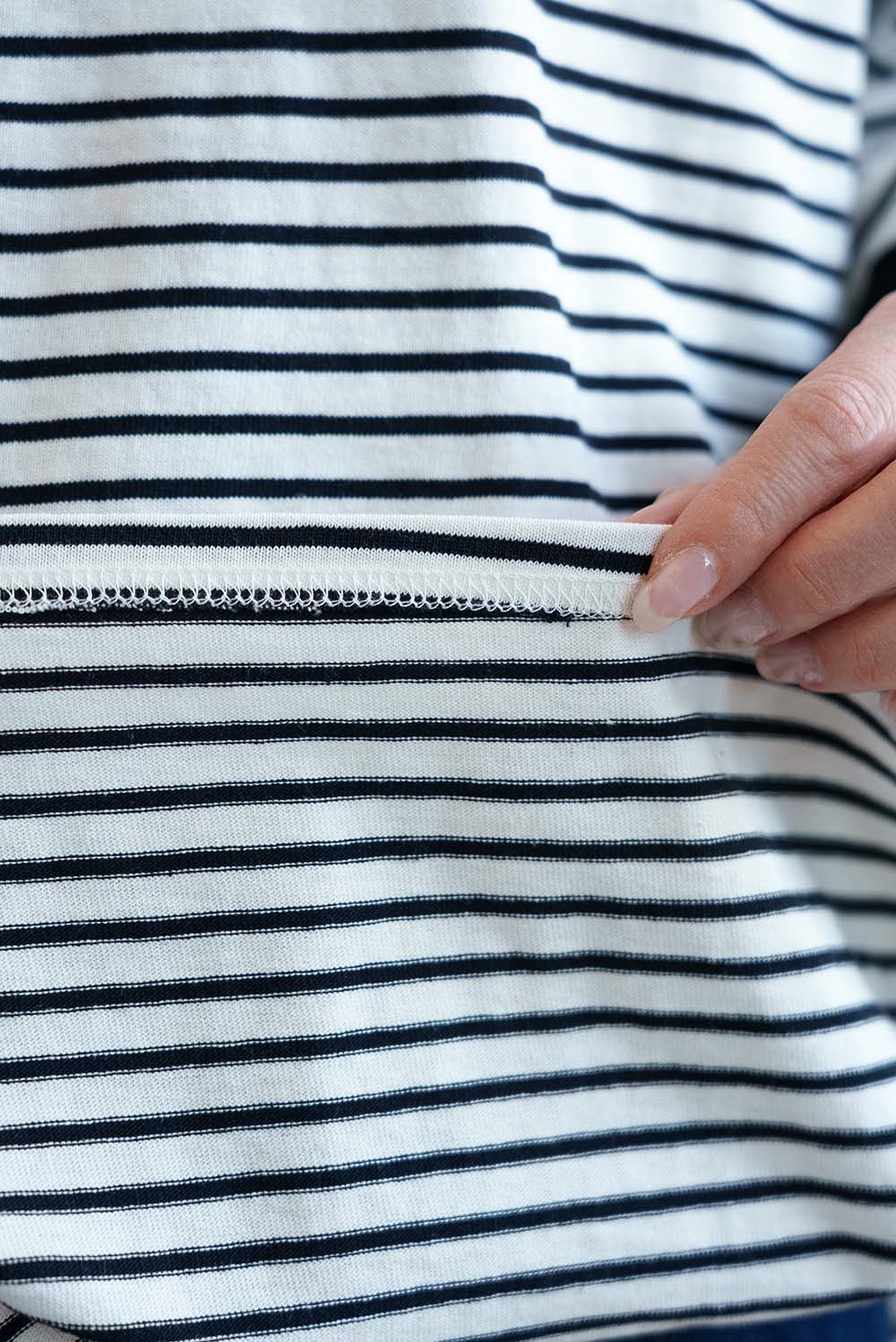 Back Henley Rounded Hem Tunic