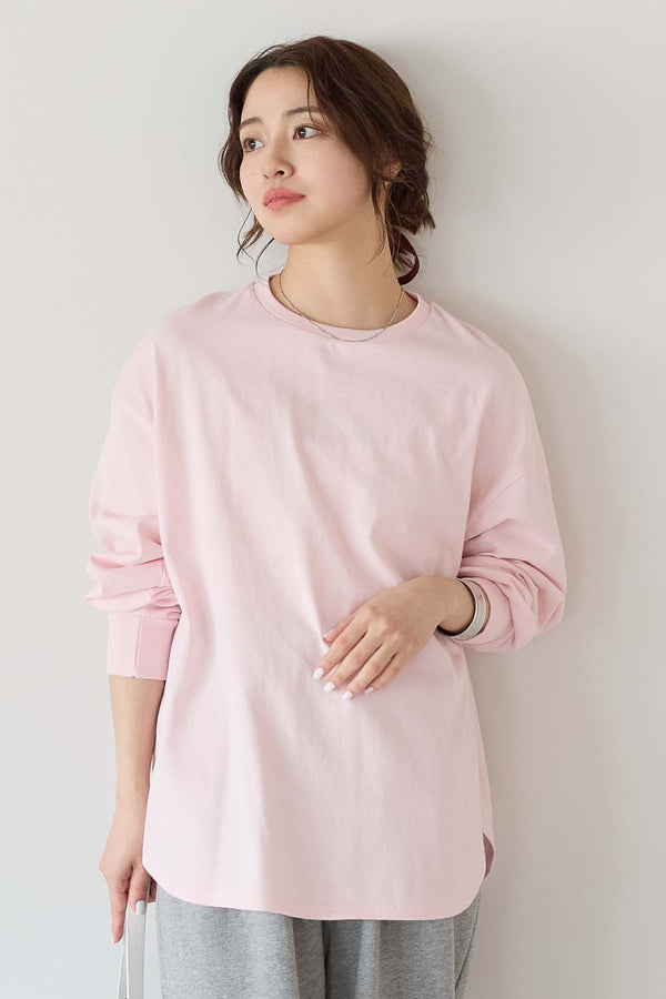 Back Henley Rounded Hem Tunic