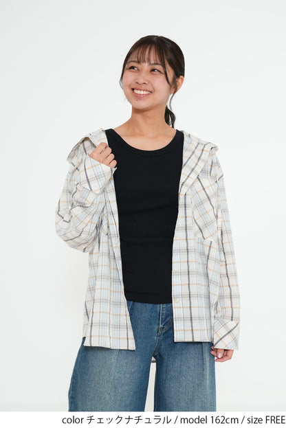 Hooded Shirt Tunic