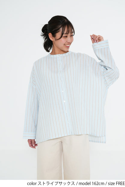 ストライプワイドシャツ