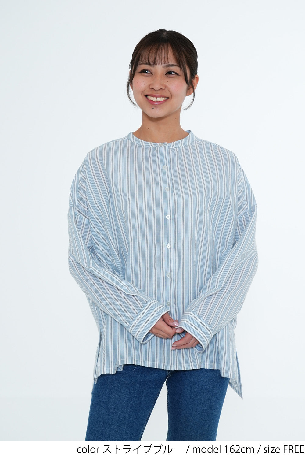 ストライプワイドシャツ