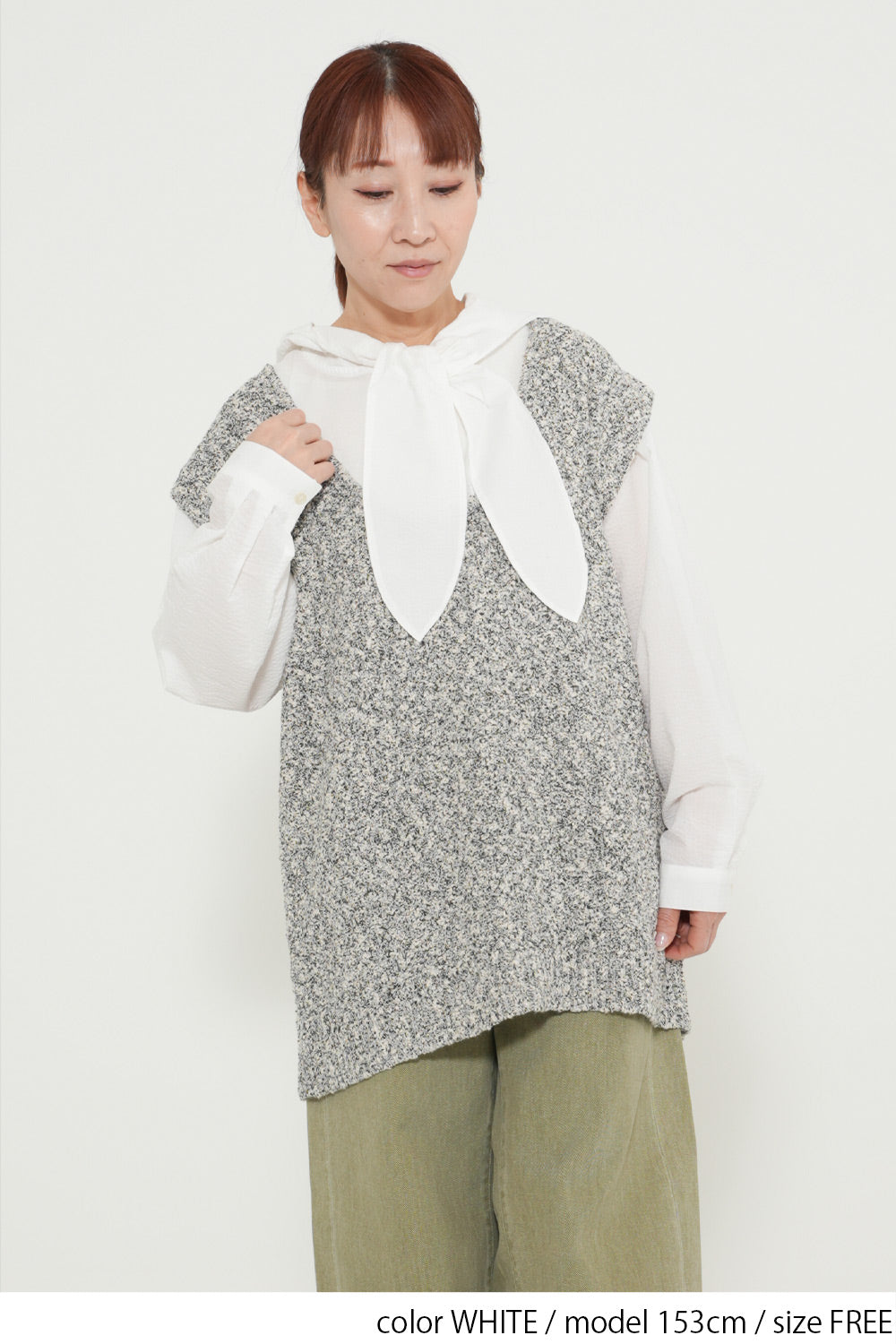 Bow Tie Hooded Blouse