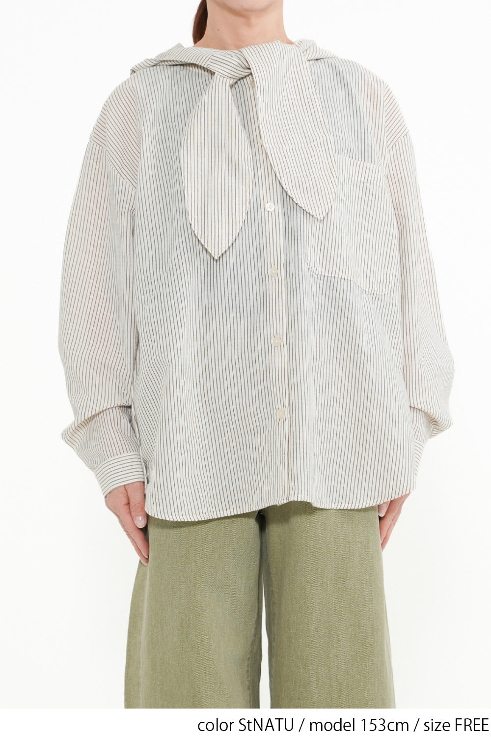 Bow Tie Hooded Blouse