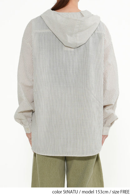 Bow Tie Hooded Blouse