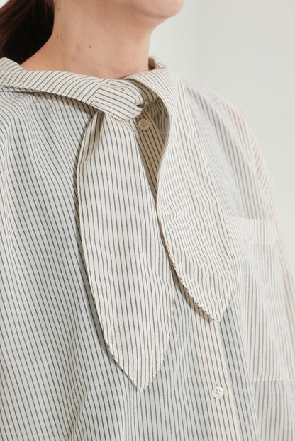 Bow Tie Hooded Blouse