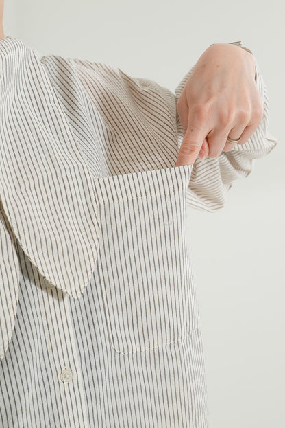 Bow Tie Hooded Blouse
