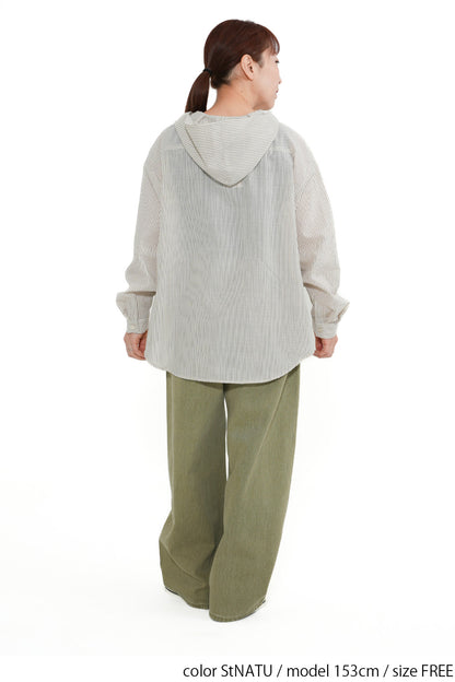 Bow Tie Hooded Blouse