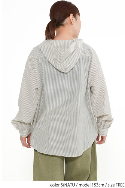 Bow Tie Hooded Blouse