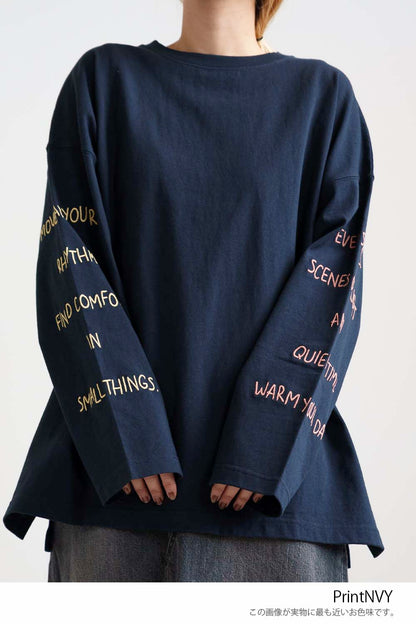 ≪SALE≫ Sleeve Logo Embroidered Pullover