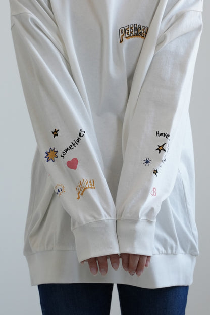 PEEACE!袖刺繍ロンT