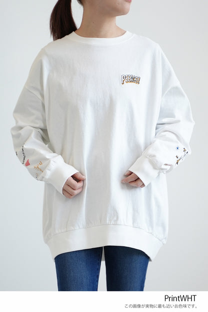 PEEACE!袖刺繍ロンT