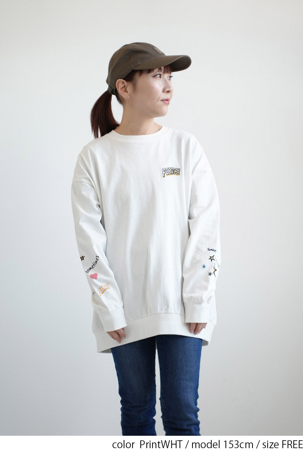 PEEACE!袖刺繍ロンT
