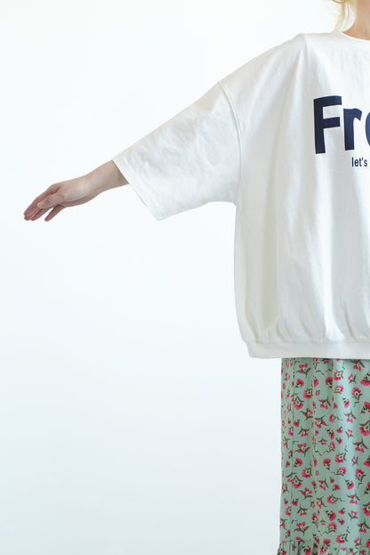Frolicプリント6分袖プルオーバー