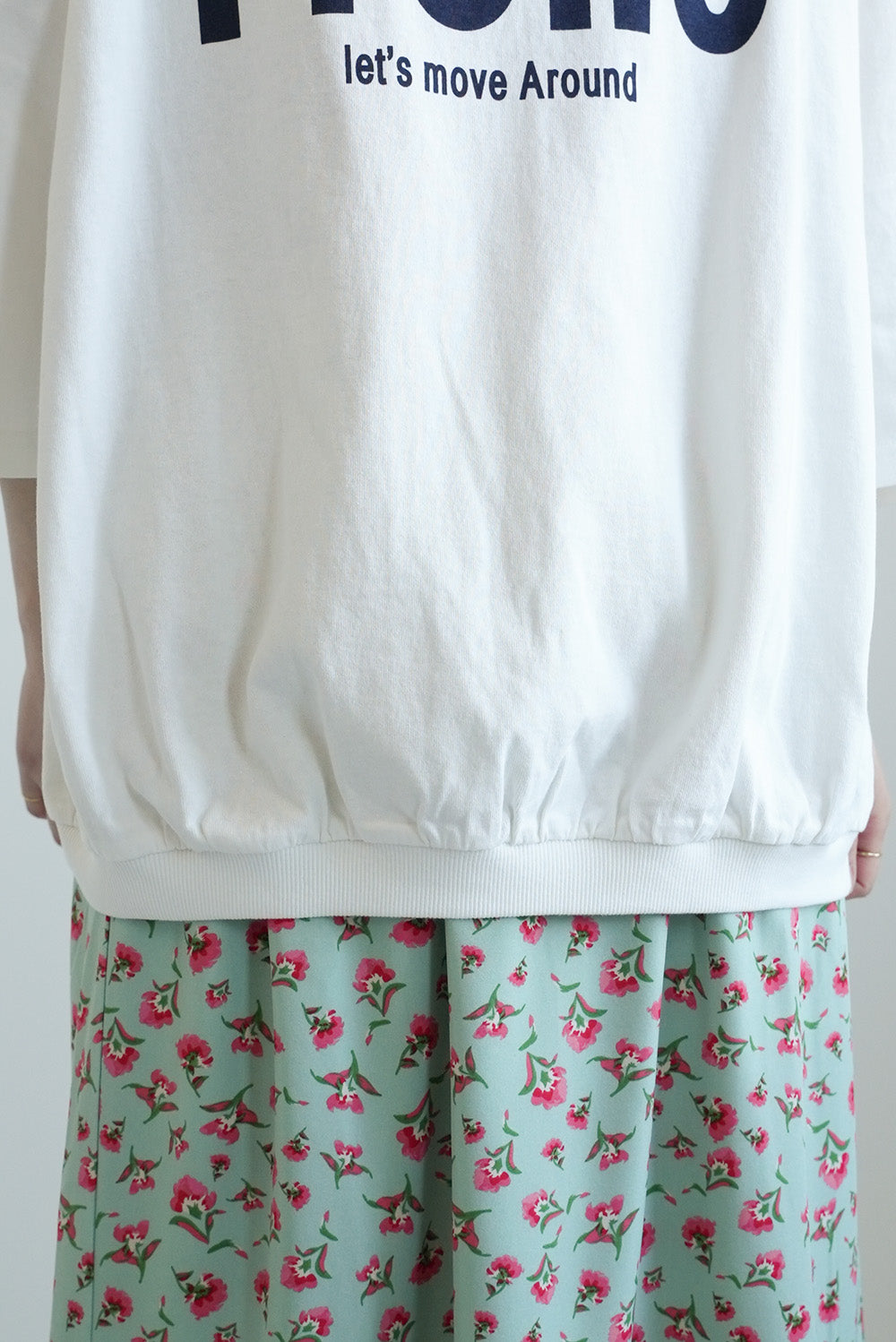 Frolic Print 3/4 Sleeve Pullover