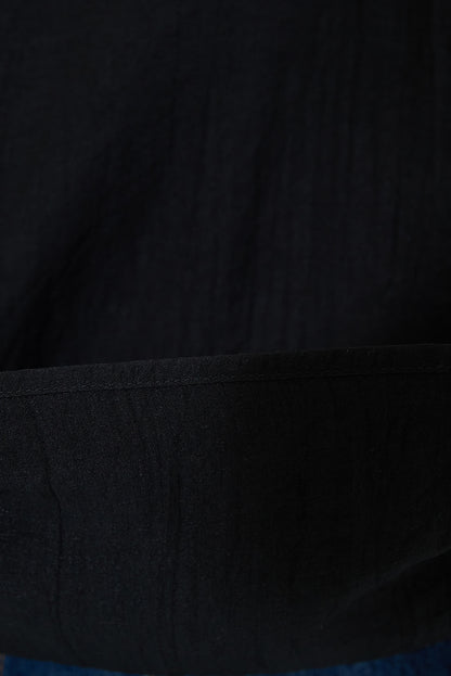 Back Button Woven Dolman Tunic