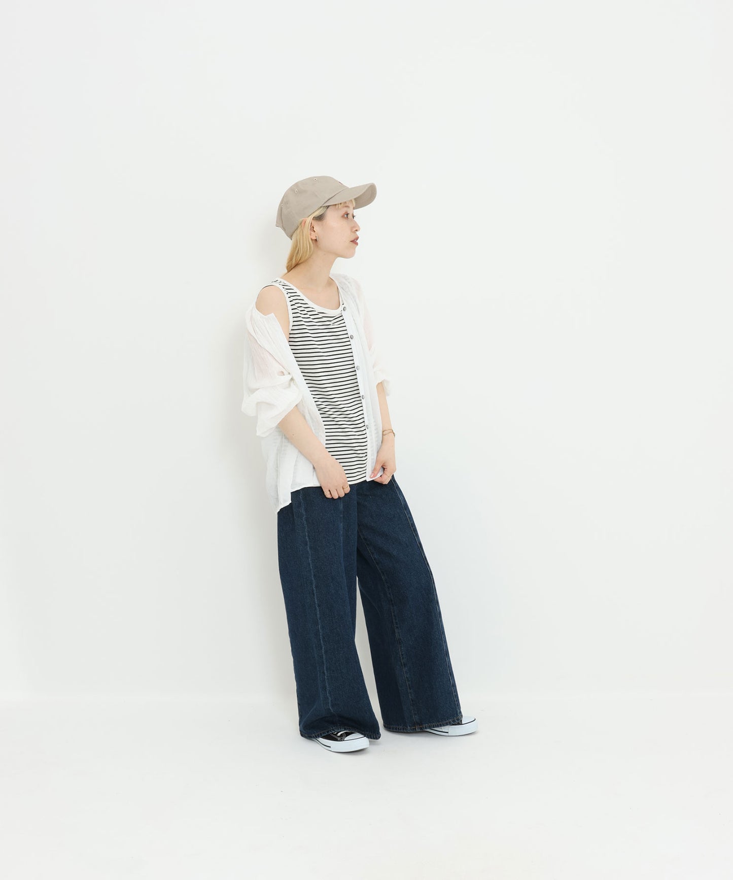 ボーダーブラック / 154cm / M