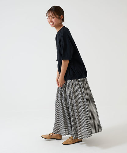 Hem Gathered Heart Pocket Pullover