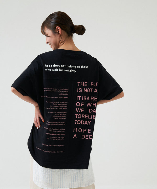 Asymmetric Back Logo Short Sleeve Tunic