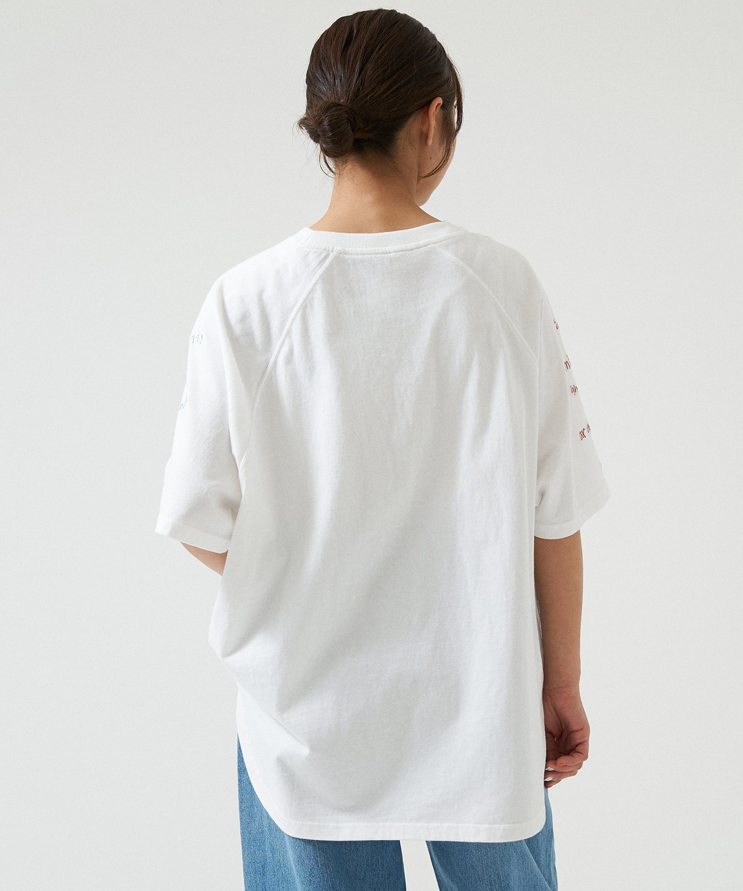 Hem Round Sleeve Embroidery Tunic