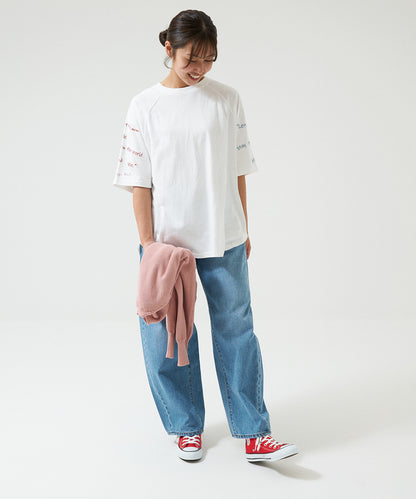 Hem Round Sleeve Embroidery Tunic