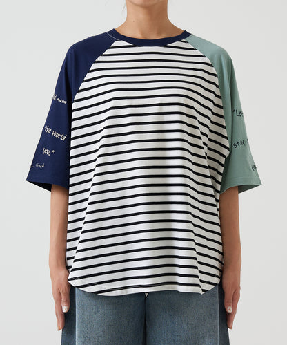 Hem Round Sleeve Embroidery Tunic