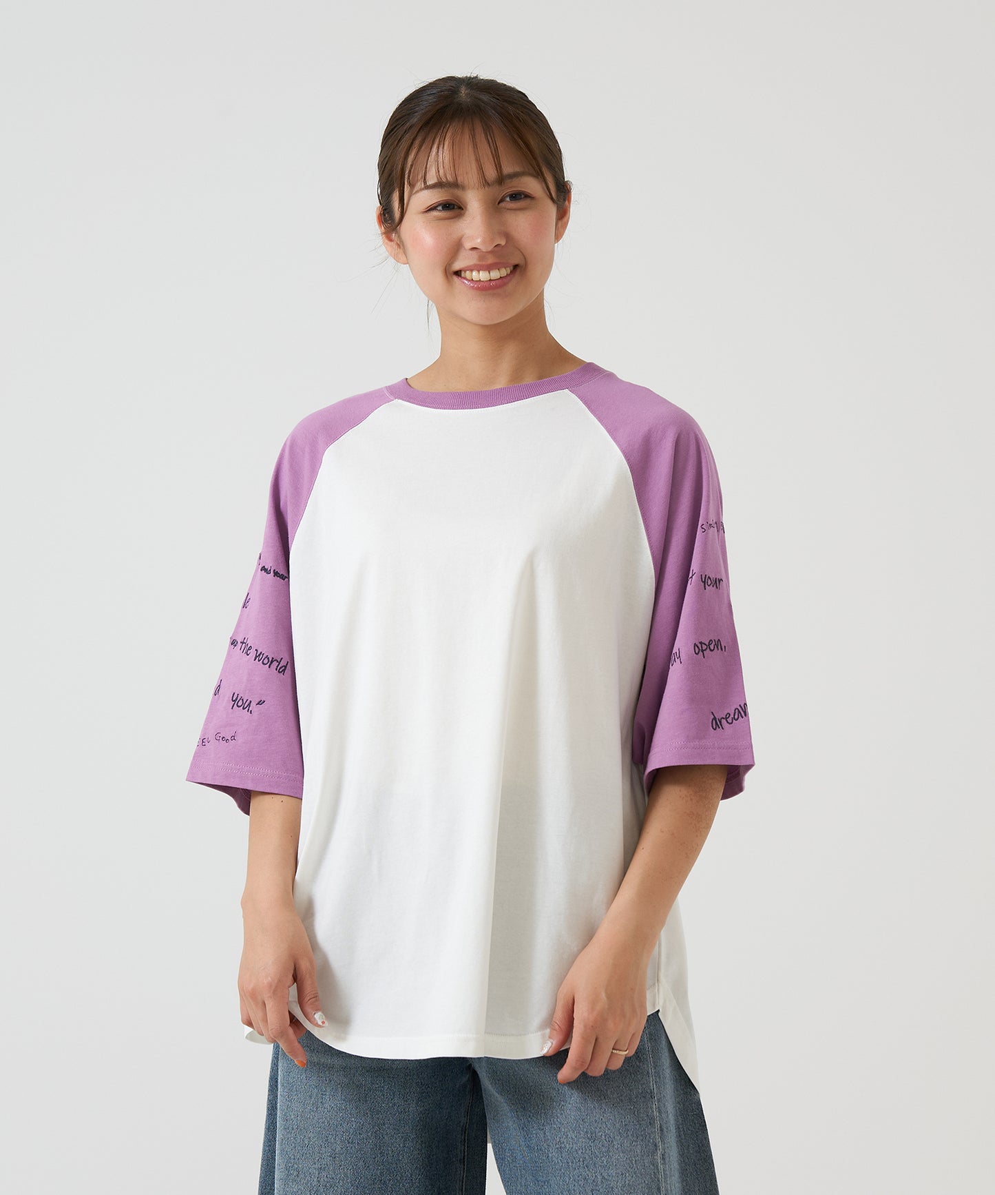 Hem Round Sleeve Embroidery Tunic