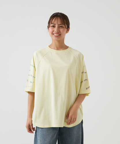 Hem Round Sleeve Embroidery Tunic