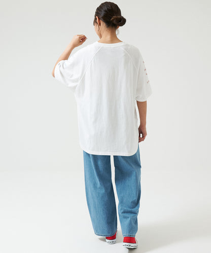 Hem Round Sleeve Embroidery Tunic