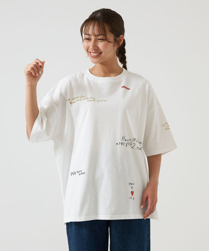 ランダムプリント刺繍チュニック