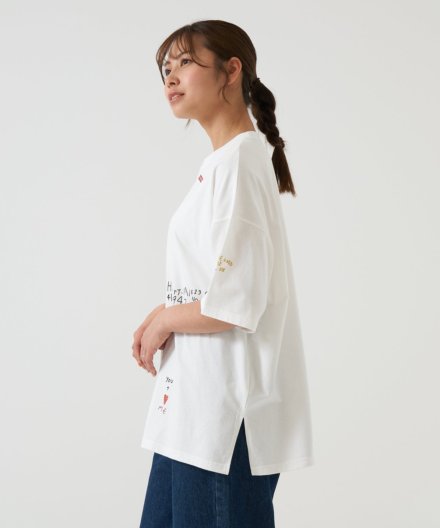 ランダムプリント刺繍チュニック